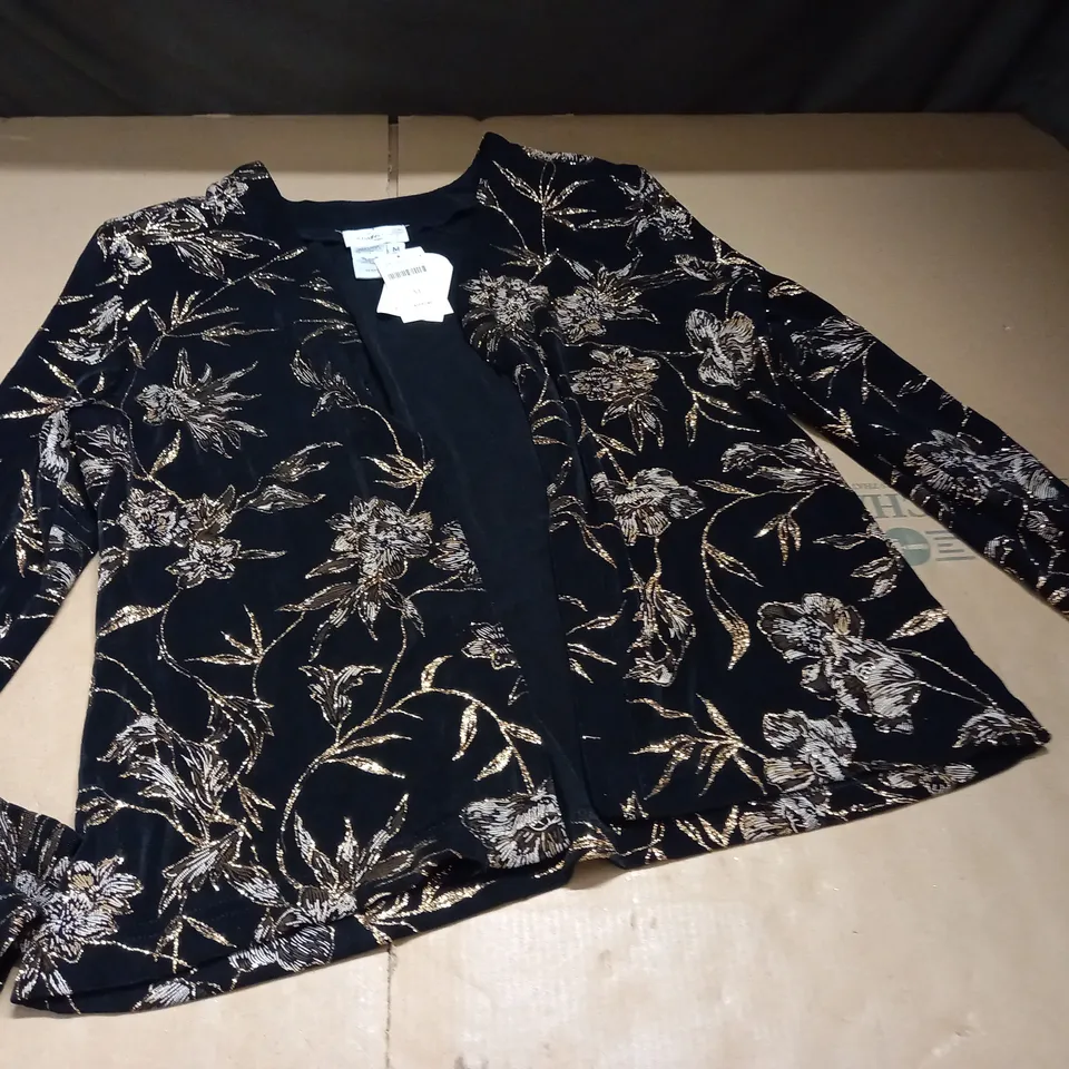 COLDWATER CREEK GLITTER FLORAL JACKET - M