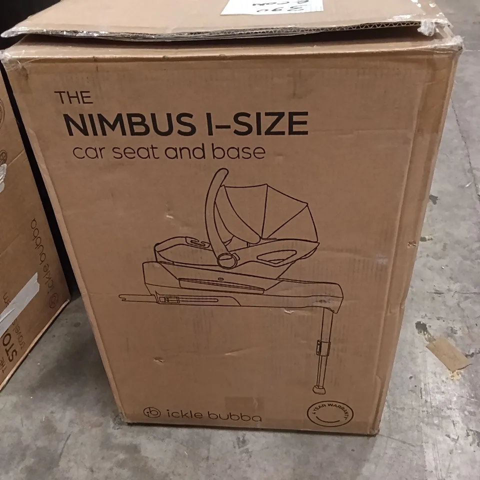 BOXED ICKLE BUBBA NIMBUS I-SIZE CAR SEAT AND BASE