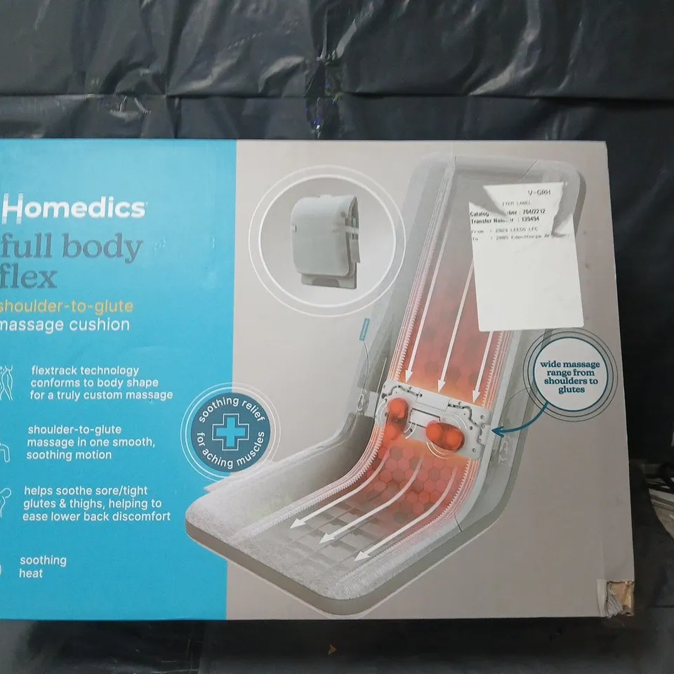 HoMedics Full Body Flex Shoulder-to-Glute Massage Cushion – Model MCS-512H-EB