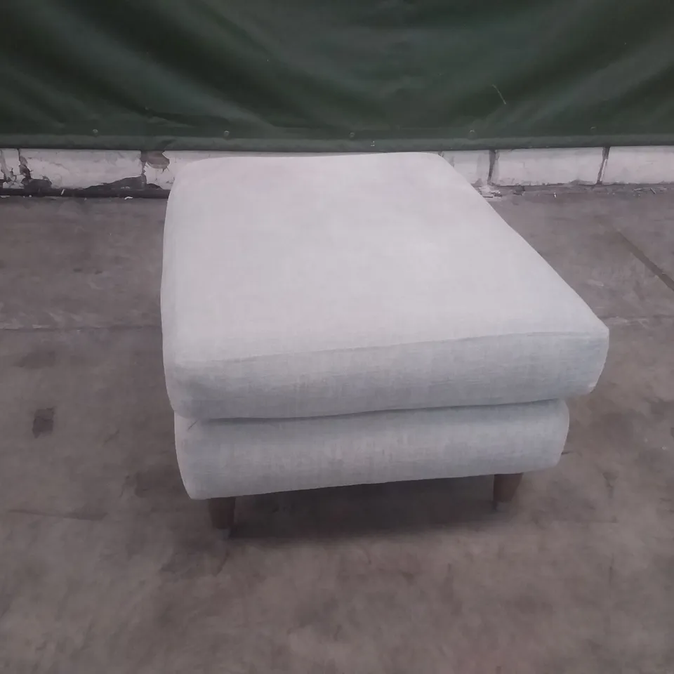 QUALITY BRITISH DESIGNER LOUNGE CO. COLETTE FOOTSTOOL GREY FABRIC