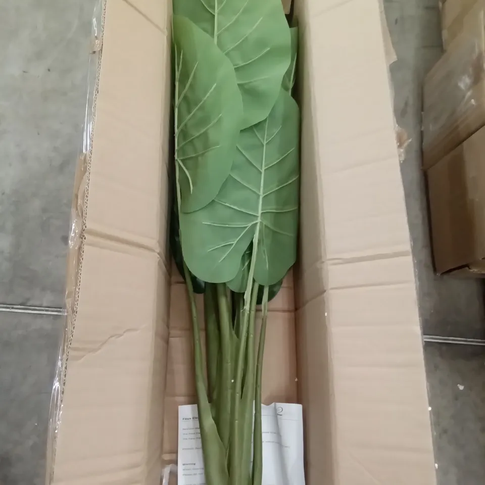 BOXED FAUX ELEPHANT EAR ARTIFICAL PLANT