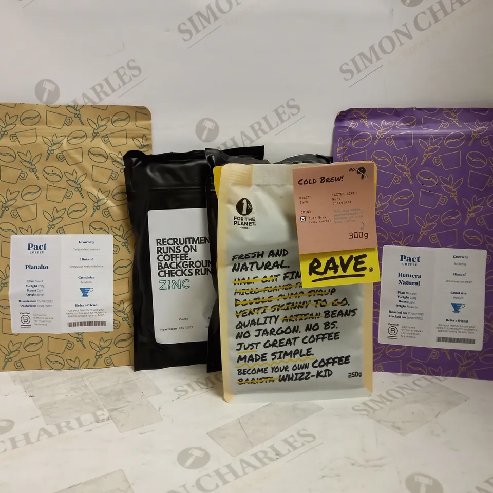LOT OF 10 PACKS OF COFFEE GROUNDS (2KG TOTAL)