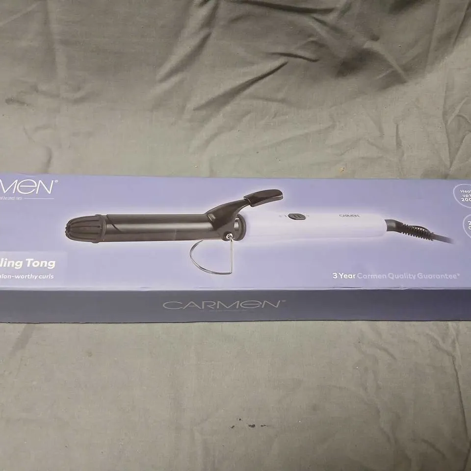 CARMEN 25MM CURLING TONG – BOXED HAIR STYLING TOOL