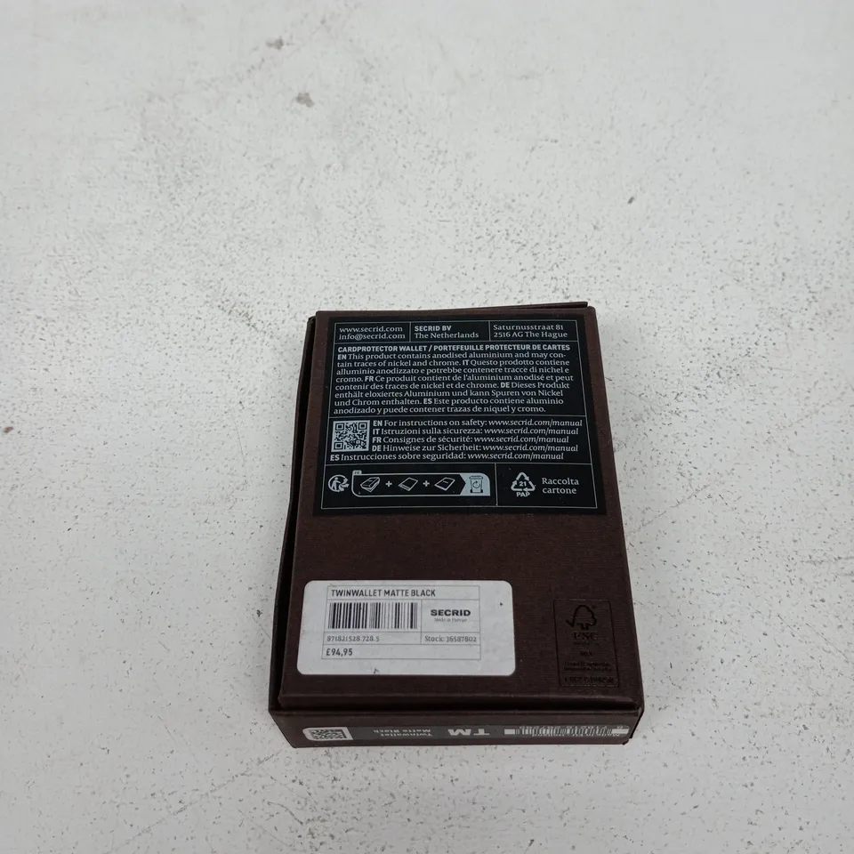 SECRID TWINWALLET MATTE BLACK IN BOX