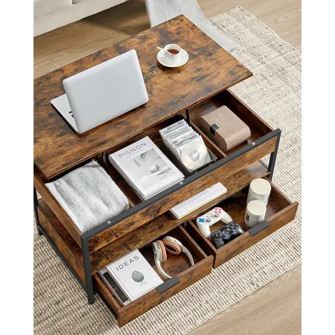 BOXED AFEEZ LIFT TOP COFFEE TABLE WITH STORAGE EXTENDABLE COFFEE TABLE