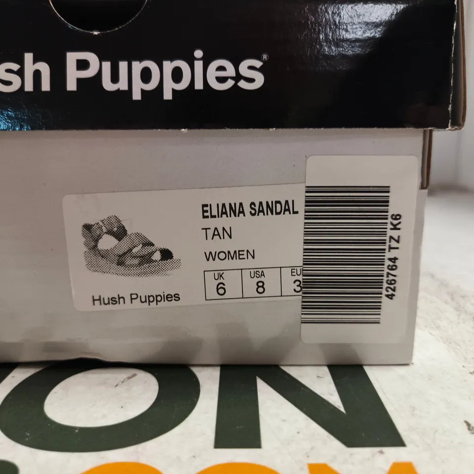 HUSH PUPPIES ELIANA SANDAL - TAN, WOMEN’S UK6 (EU 39) - BOXED