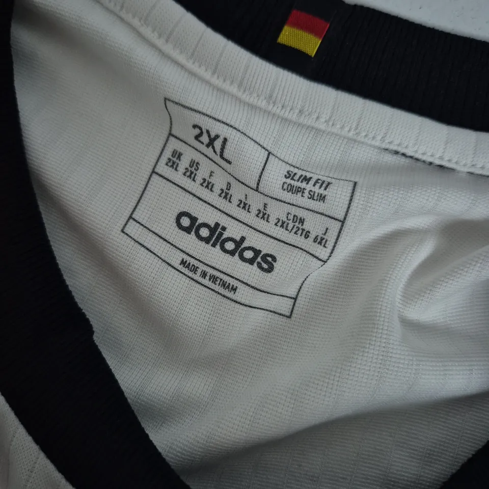 ADIDAS GERMANY FOOTBALL JERSEY – WHITE, 2XL (MEN) SLIM FIT