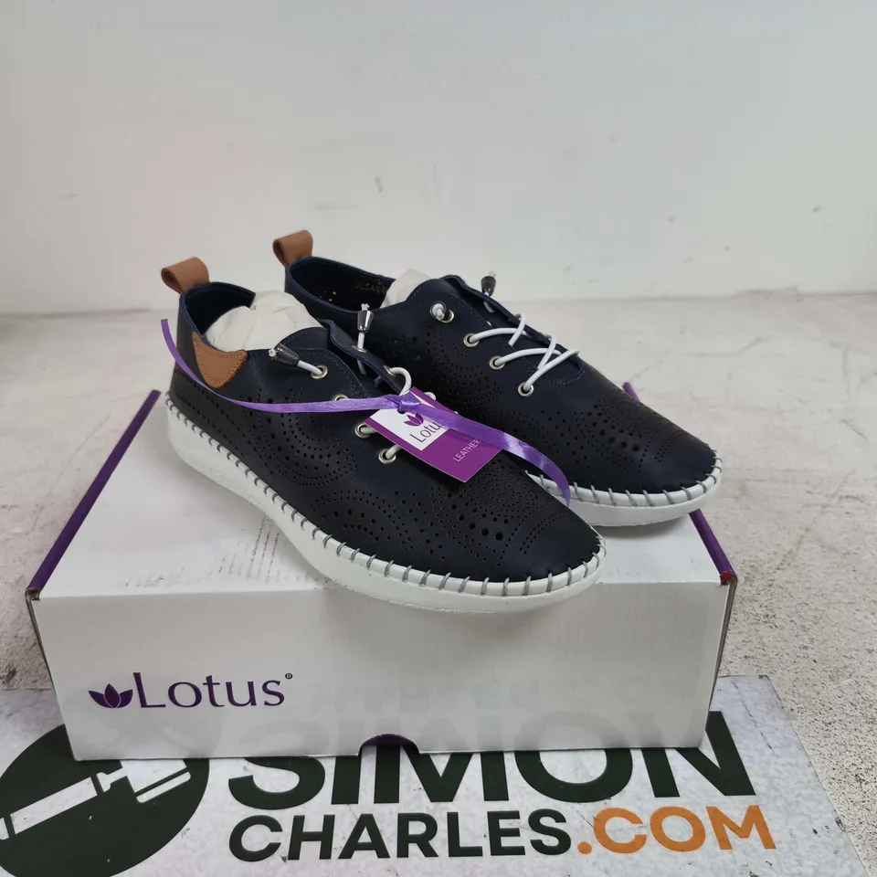 LOTUS TASIA NAVY LEATHER SIZE 37 BOXED