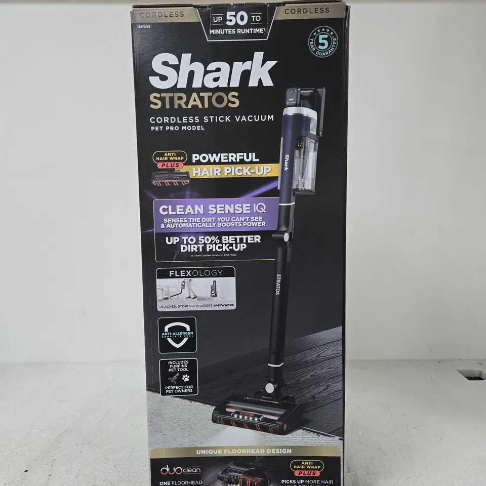 SHARK STRATOS CORDLESS STICK VACUUM BOXED