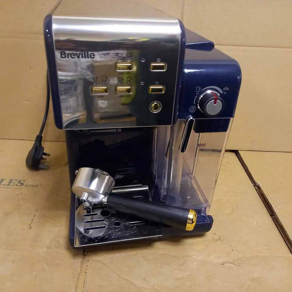BREVILLE ONE-TOUCH COFFEEHOUSE COFFEE MACHINE - NAVY BLUE