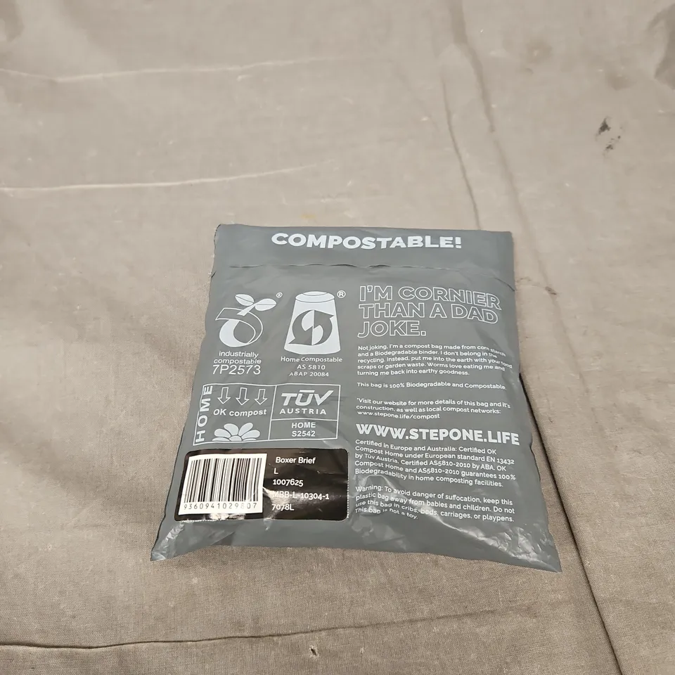 SEALED STEP ONE BOXER BRIEF SIZE LARGE