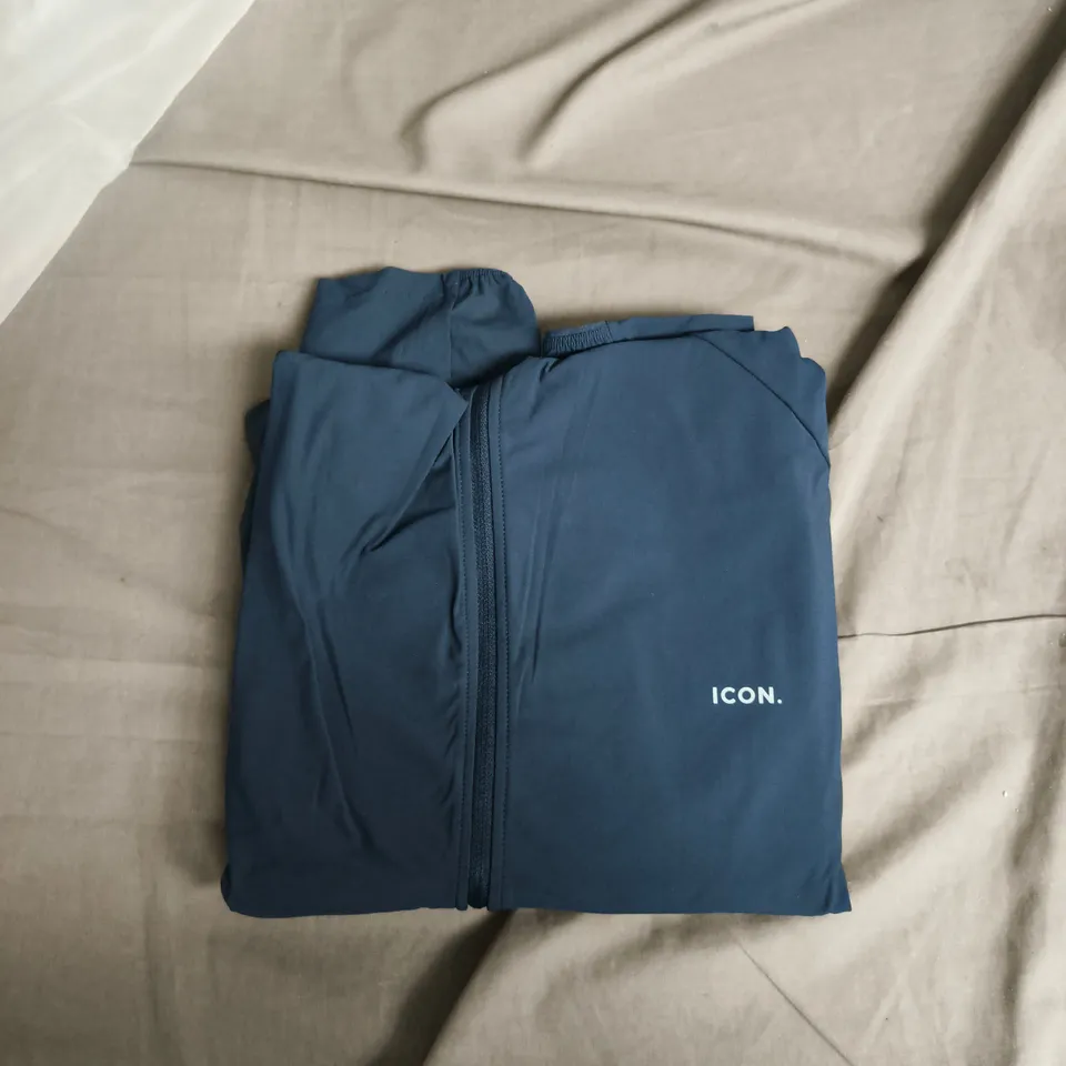 ICON AMSTERDAM ACTIVE HOODED WINDBREAKER – NAVY BLUE, SIZE M
