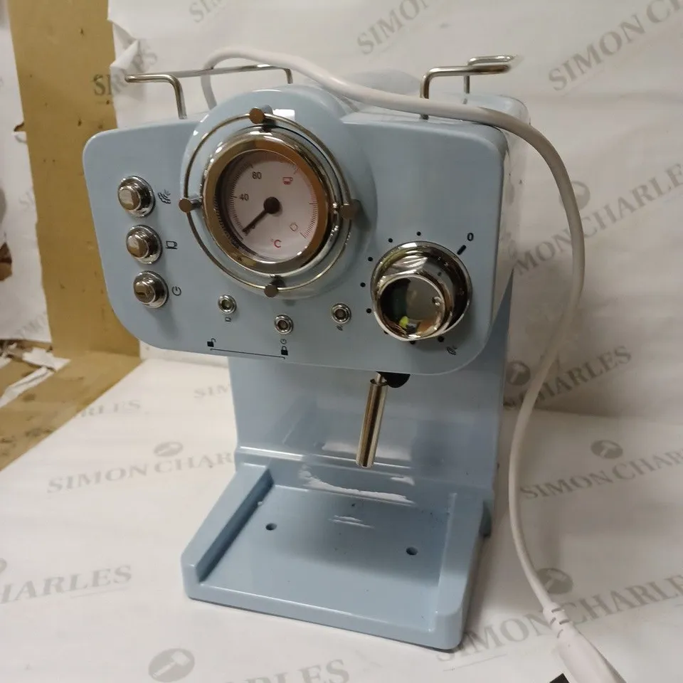 SWAN RETRO ESPRESSO COFFEE MACHINE - BLUE