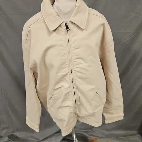 HOLLISTER PADDED JACKET IN BEIGE SIZE L