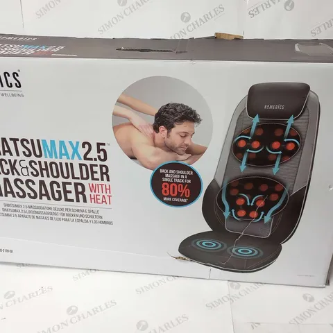 BOXED HOMEDICS SHIATSU MAX 2.5 BACK AND SHOULDER MASSAGER WITH HEAT CBS-2170-EU