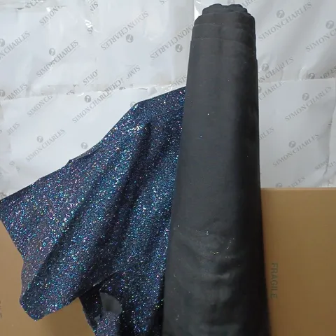 LARGE ROLL OF SPARKLY BLACK PHOTOGRAPHIC BACKDROP MATERIAL- COLLECTION ONLY