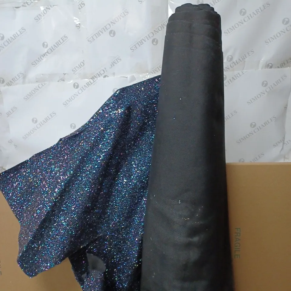 LARGE ROLL OF SPARKLY BLACK  PHOTOGRAPHIC BACKDROP MATERIAL- COLLECTION ONLY