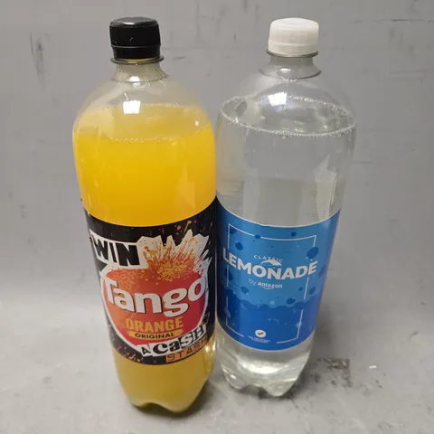 APPROXIMATELY 3 ASSORTED DRINKS ITEMS TO INCLUDE - TANGO ORANGE & AMAZON LEMONADE 