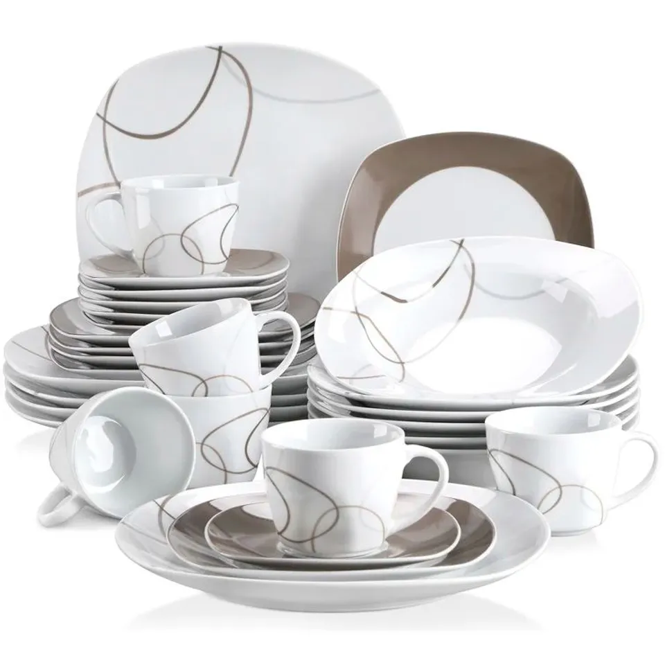 BOXED 30 PIECE DINNERWARE SET, SERVICE FOR 6 (1 BOX)