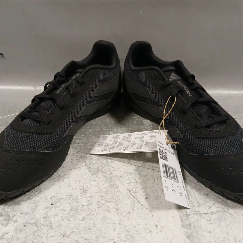 BOXED PAIR OF ADIDAS PREDATOR CLUB IN SALA SHOES IN BLACK SIZE UK 9