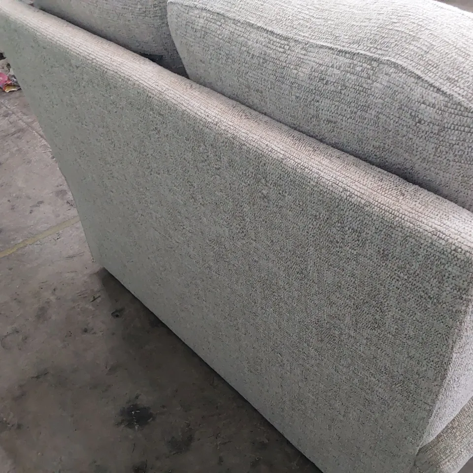 QUALITY BRITISH DESIGNER G PLAN HOLMES SMALL TWO SEATER SOFA EIDER GREY FABRIC 