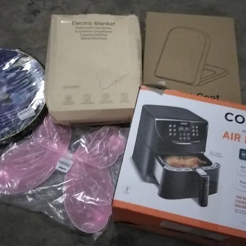 PALLET OF ASSORTED PRODUCTS TO INCLUDE; TOILET SEATS, COSORI AIR FRYER, ELECTRIC BLANKET AND BED TENT