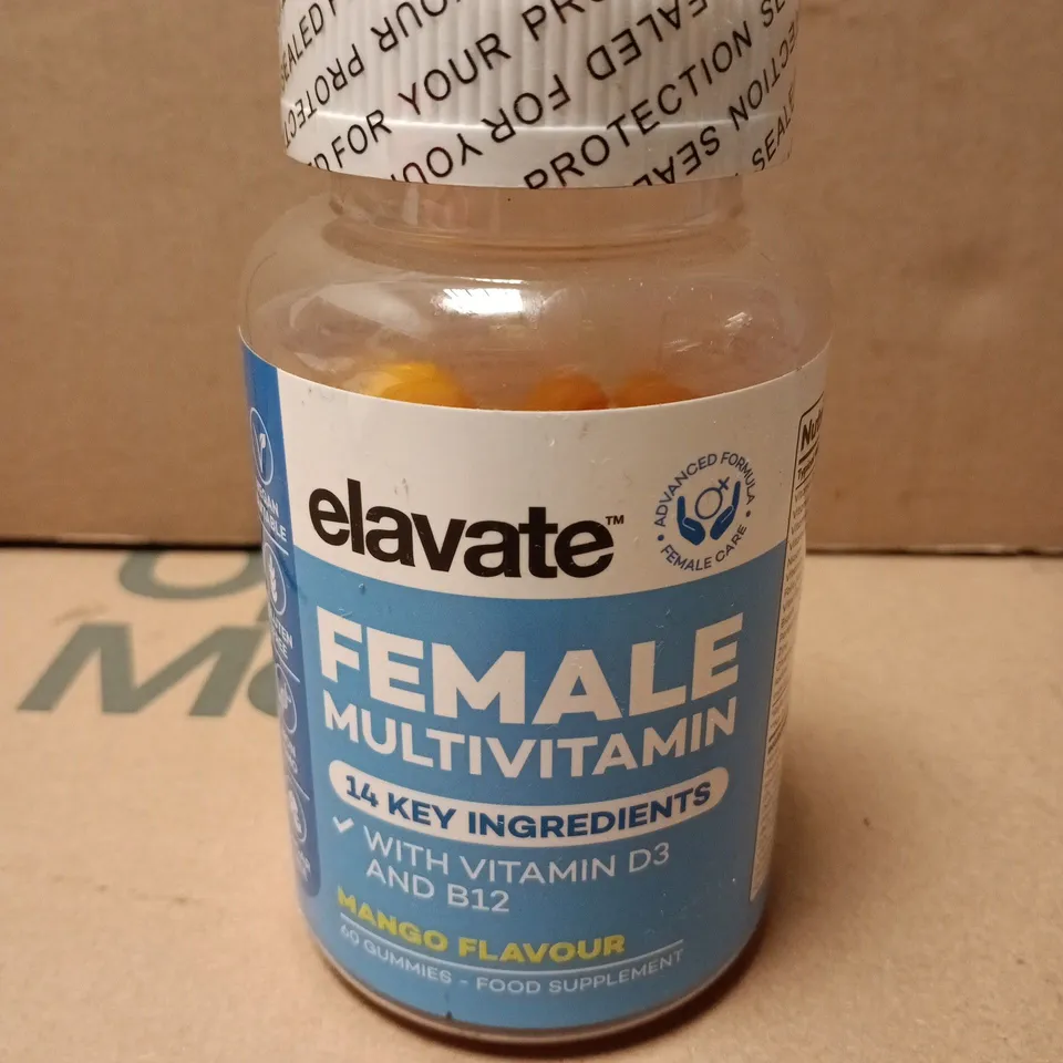 ELAVATE FEMALE MULTIVITAMIN – MANGO FLAVOUR, 60 GUMMIES