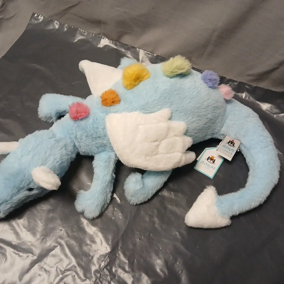 JELLYCAT SKY DRAGON PLUSH TOY – LIGHT BLUE WITH WHITE WINGS