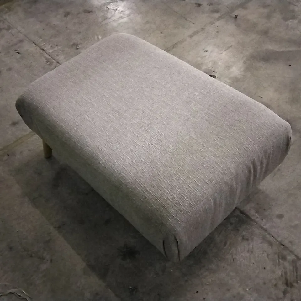 QUALITY DESIGNER GREY FABRIC FOOTSTOOL 