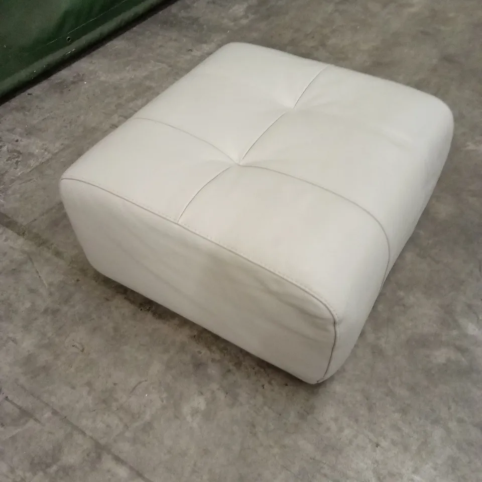 QUALITY DESIGNER ITALIAN MADE BOCCIONI RECTANGULAR LEATHER FOOTSTOOL