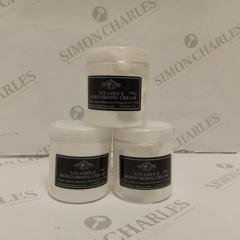 3 X 250G NATURAL SKIN CARE VITAMIN E MOISTURISING CREAM