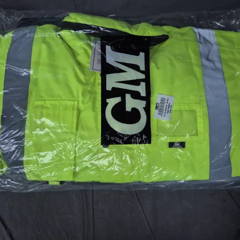 GM WORK GEAR HI-VIS BOMBER JACKET IN YELLOW/NAVY SIZE XXL
