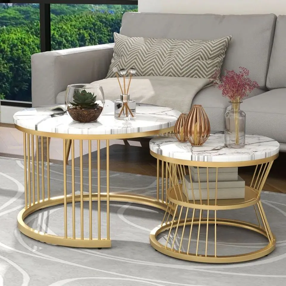 BOXED MODERN NESTING COFFEE TABLES (1 BOX)
