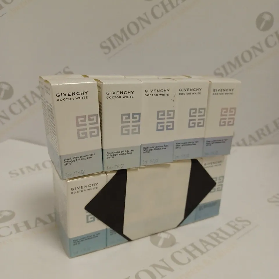 APPROXIMATELY 20 X 5ML GIVENCHY DOCTOR WHITE - WHITE LIGHT MAKEUP BASE SAMPLES