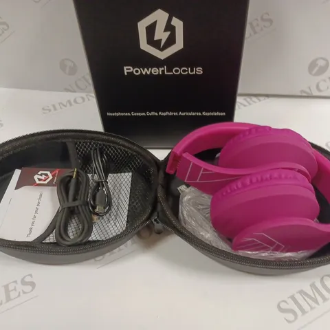 BOXED POWERLOCUS PINK KIDS WIRELESS HEADPHONES