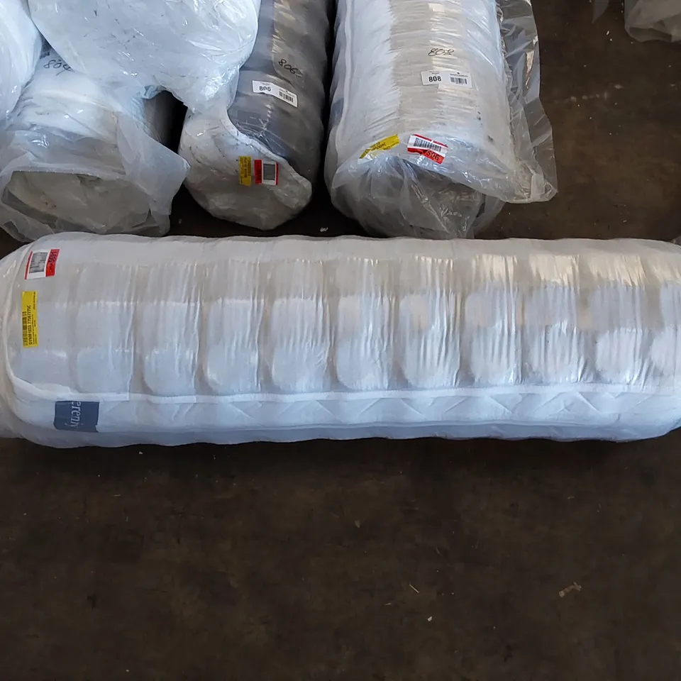 BAGGED AND ROLLED 4' SMALL DOUBLE SERENITY HYBRID COIL AND MEMORY FOAM MATTRESS