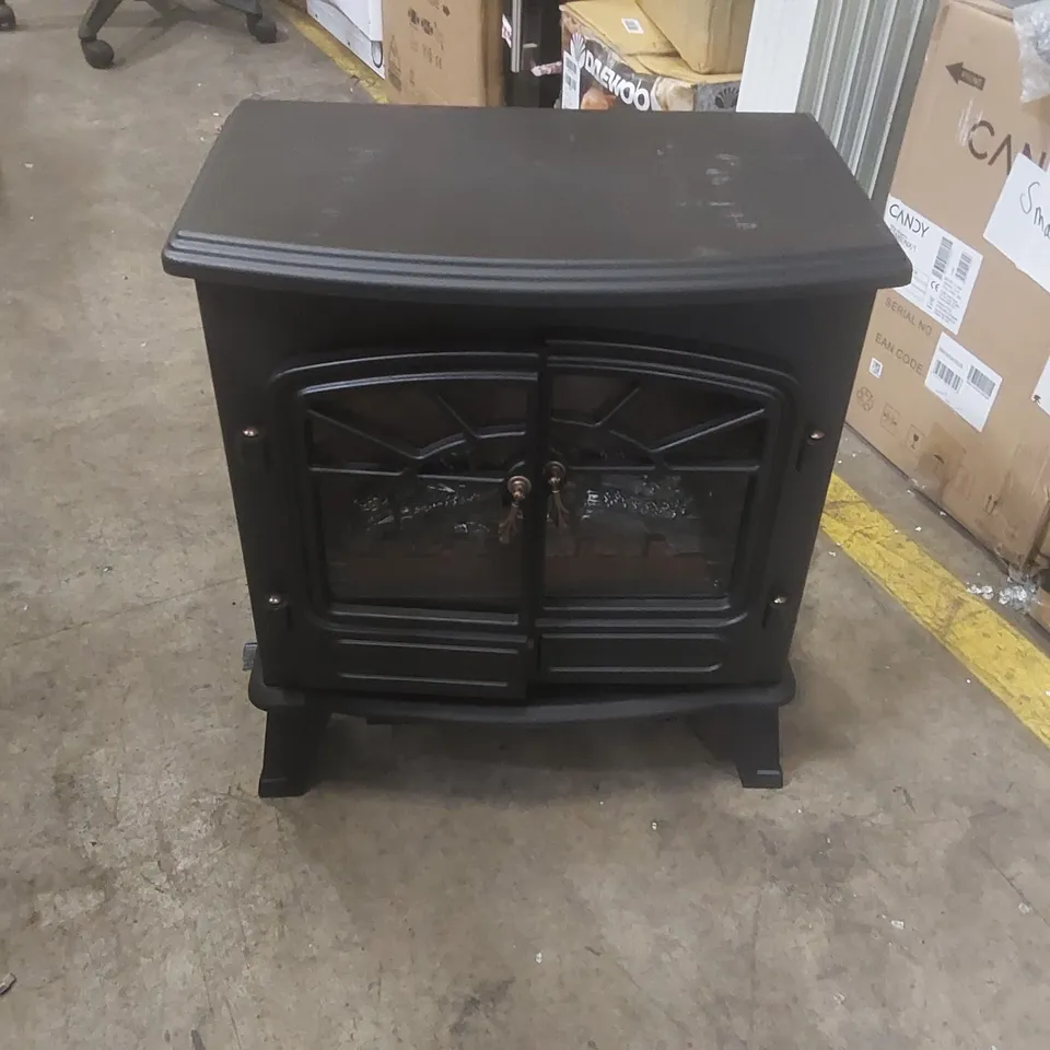 RUSSELL HOBBS RHEFSTV2003B 1.85 KW FREESTANDING ELECTRIC STOVE FIRE HEATER WITH 2 HEAT SETTINGS