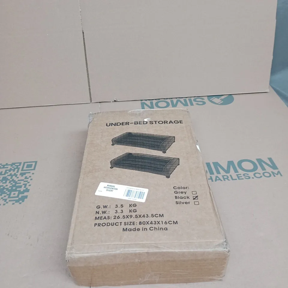 UNDER BED STORAGE BLACK BOXED