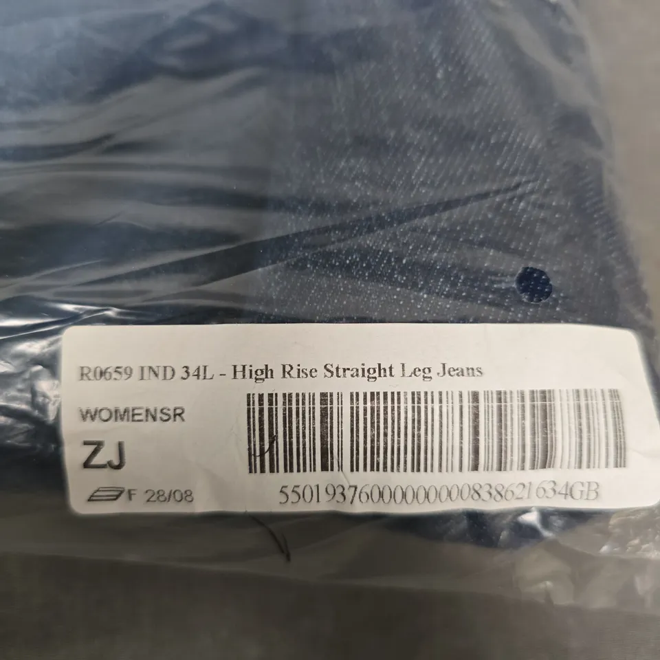 BODEN WOMEN'S HIGH RISE STRAIGHT LEG JEANS – DARK DENIM (R0659 IND 34L)