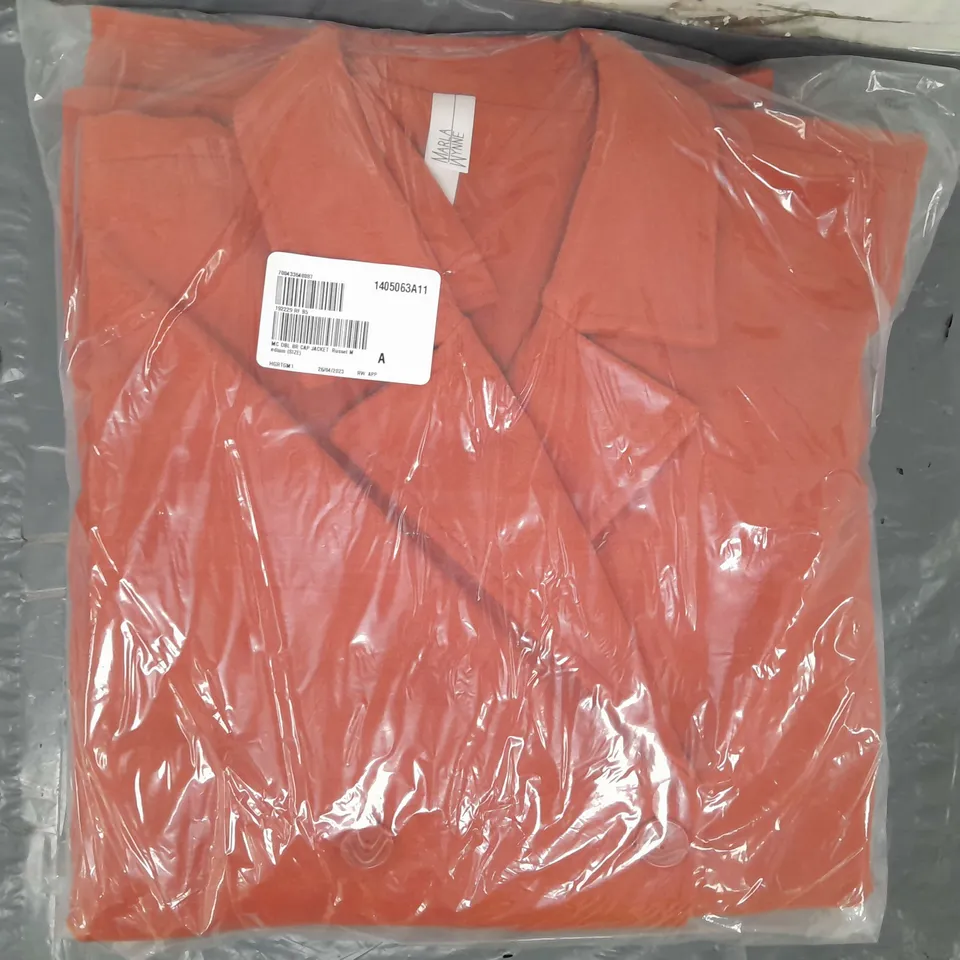 MARLA WYNNE DOUBLE BREASTED JACKET IN RUSSET SIZE MEDIUM