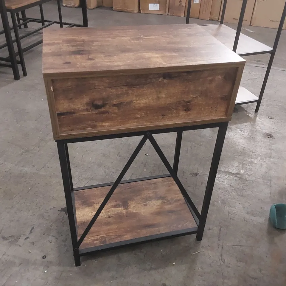 BROOKLYN 1 DRAWER CHEST - DARK WOOD