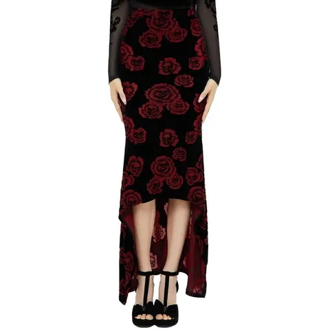 BRAND NEW BAGGED KILLSTAR - PANDORA'S ROSE - BLACK/RED WOMEN'S SKIRT SIZE XL