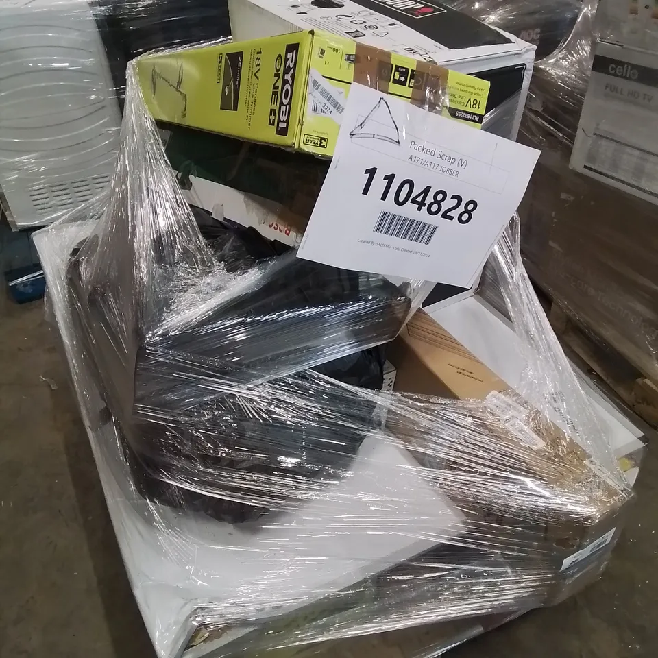 PALLET OF APPROXIMATELY 13 UNPROCESSED RAW RETURN HOUSEHOLD AND ELECTRICAL GOODS TO INCLUDE;