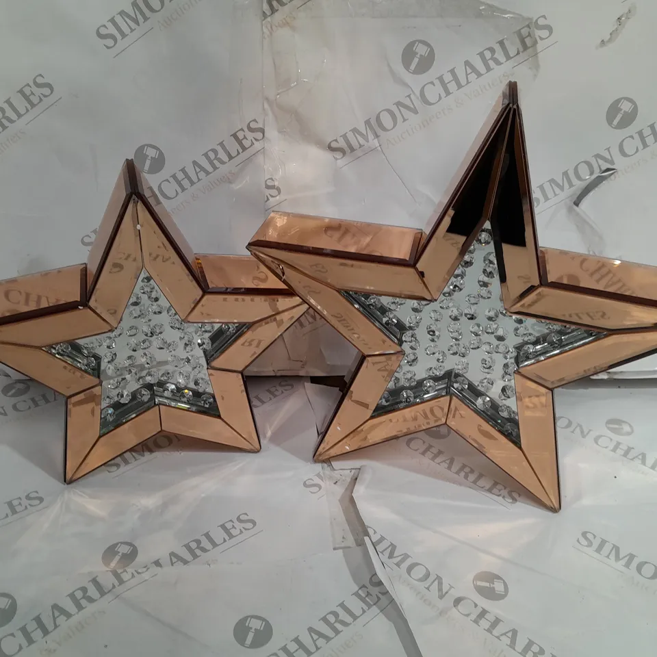 JM BY JULIEN MACDONALD SET OF ENCAPSULATED CRYSTAL STARS
