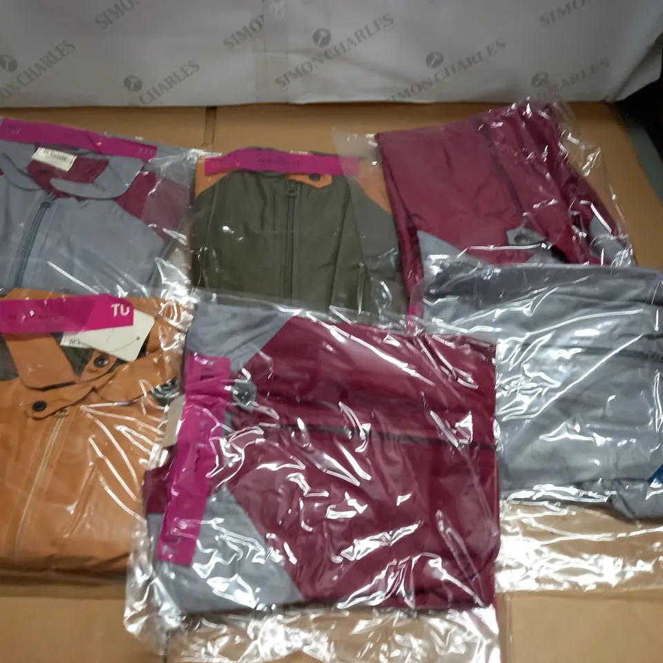 LOT OF APPROXIMATELY 25 ZIP THROUGH COATS IN VARIOUS SIZES AND COLOURS