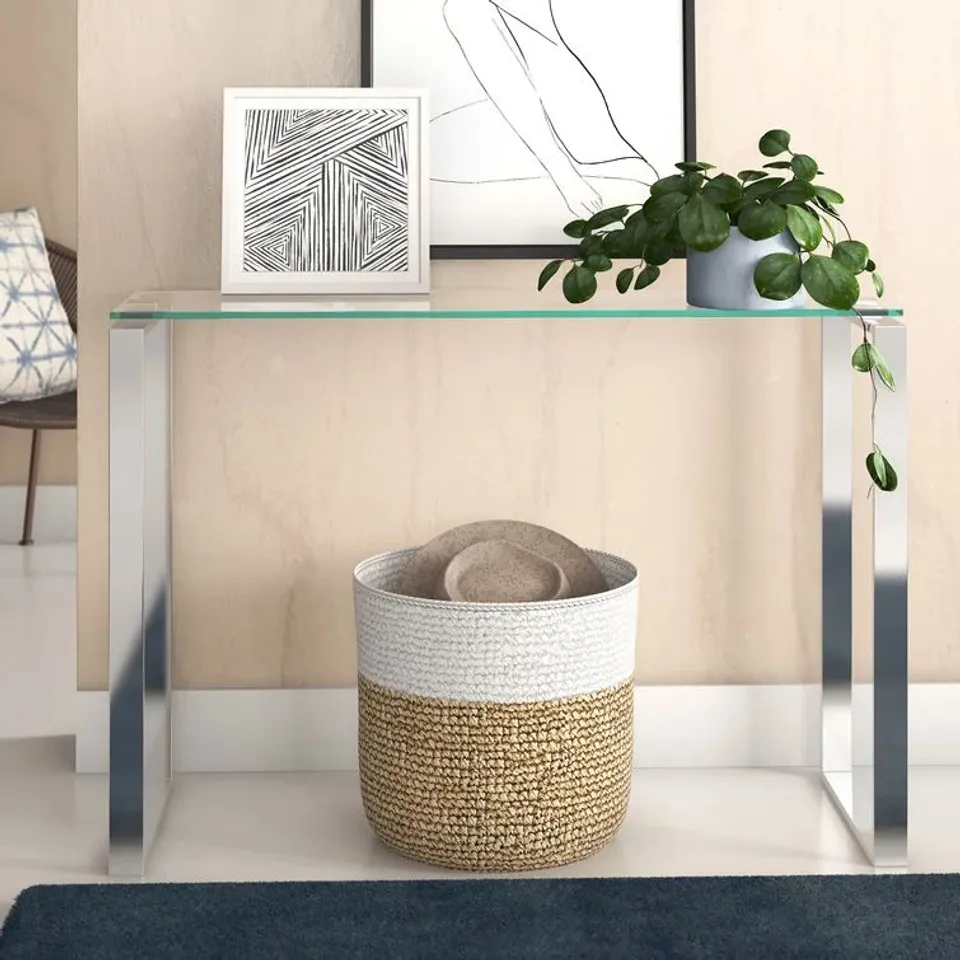 BOXED HADDAM 110 CONSOLE TABLE - GLASS