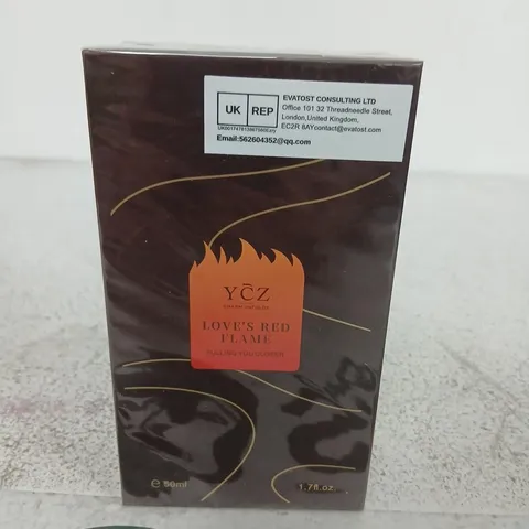 BOXED AND SEALED YCZ LOVE'S RED FLAME 50ML