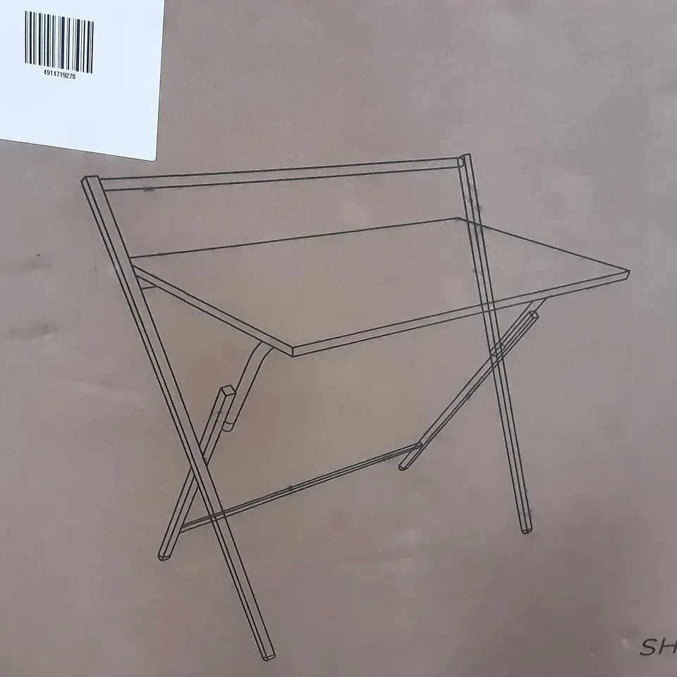 BOXED EVELYN FOLDING DESK IN CONCRETE EFFECT , H85 X W83 X  D54CM 