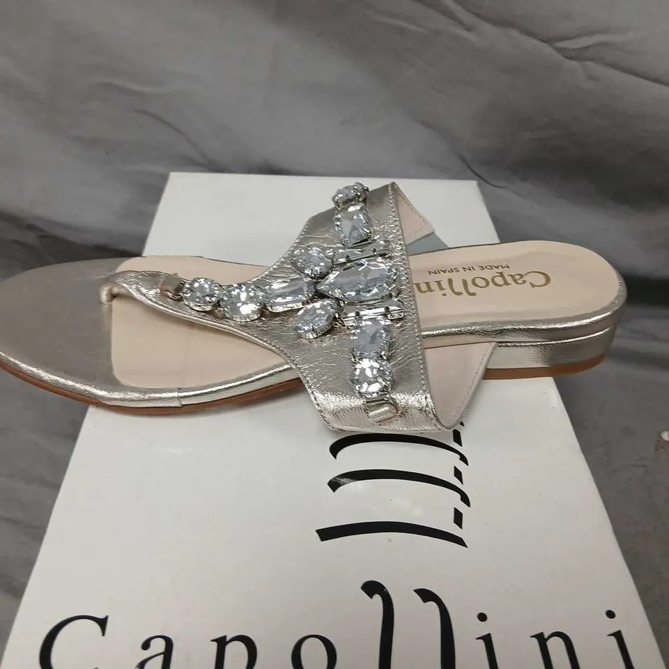 CAPOLLINI ANABELL SILVER SANDALS – UK 4.5 (EU 37)