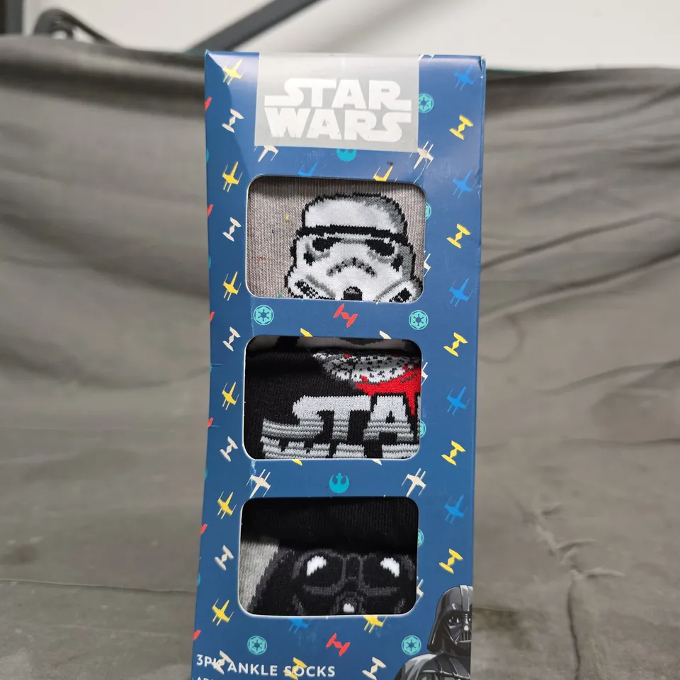 STAR WARS ANKLE SOCKS 3-PACK - ADULT SIZE UK 6-11